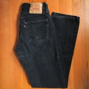 Vintage Black Levi’s 501s mom/boyfriend jeans